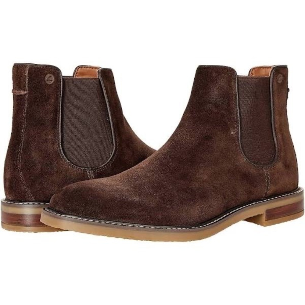 Clarks Men's Brown Suede Chelsea Boots